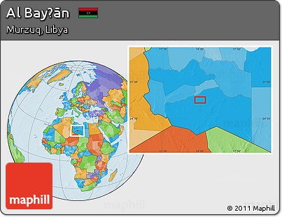 Political Location Map of Al Bayḑān