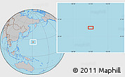 Gray Location Map of the area around 25° 51' 37" N, 151° 22' 30" E