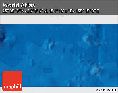 Political 3D Map of the Area around 25° 51' 37" N, 154° 46' 30" E