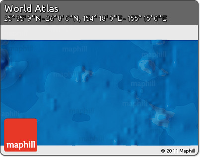 Political 3D Map of the Area around 25° 51' 37" N, 154° 46' 30" E