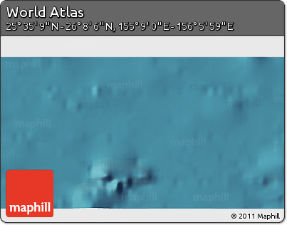 Satellite 3D Map of the Area around 25° 51' 37" N, 155° 37' 30" E