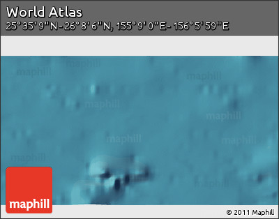 Satellite 3D Map of the Area around 25° 51' 37" N, 155° 37' 30" E