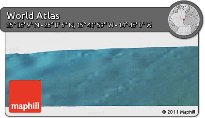 Satellite Panoramic Map of the Area around 25° 51' 37" N, 15° 13' 29" W