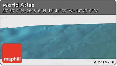 Satellite Panoramic Map of the Area around 25° 51' 37" N, 15° 13' 29" W