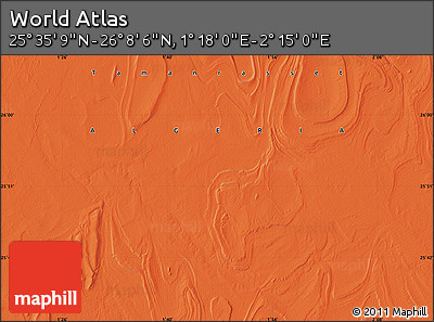 Political Map of the Area around 25° 51' 37" N, 1° 46' 29" E