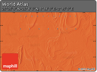 Political Map of the Area around 25° 51' 37" N, 1° 46' 29" E