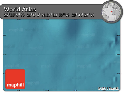 Satellite Map of the Area around 25° 51' 37" N, 21° 10' 29" W