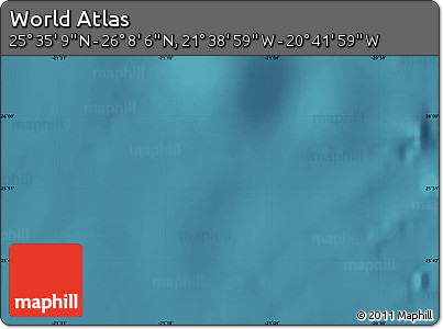 Satellite Map of the Area around 25° 51' 37" N, 21° 10' 29" W
