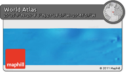 Shaded Relief Panoramic Map of the Area around 25° 51' 37" N, 21° 10' 29" W