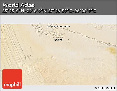 Satellite 3D Map of the Area around 25° 51' 37" N, 28° 7' 30" E