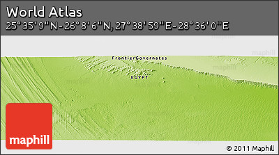 Physical Panoramic Map of the Area around 25° 51' 37" N, 28° 7' 30" E