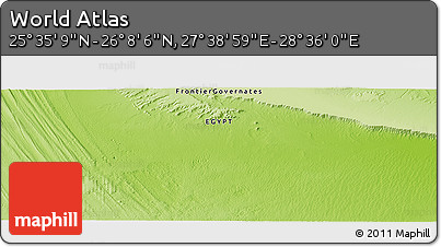 Physical Panoramic Map of the Area around 25° 51' 37" N, 28° 7' 30" E