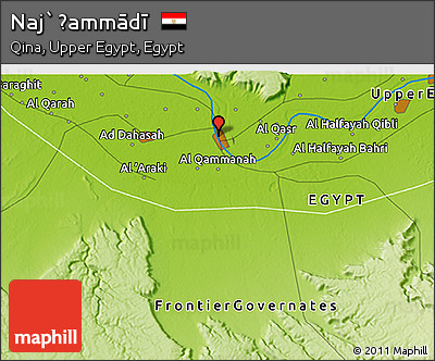 Physical 3D Map of Naj` Ḩammādī