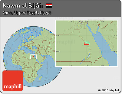 Savanna Style Location Map of Kawm Al Bijāh