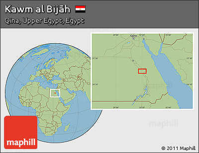 Savanna Style Location Map of Kawm Al Bijāh