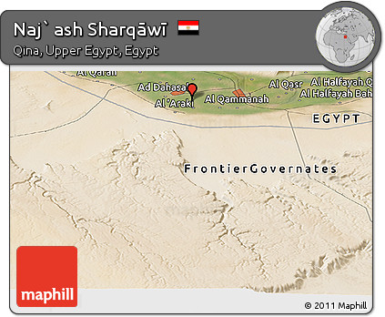 Satellite Panoramic Map of Naj` Ash Sharqāwī