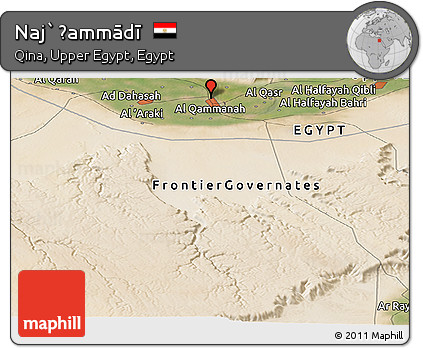 Satellite Panoramic Map of Naj` Ḩammādī