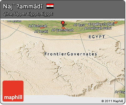 Satellite Panoramic Map of Naj` Ḩammādī