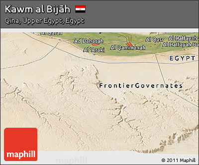 Satellite Panoramic Map of Kawm Al Bijāh