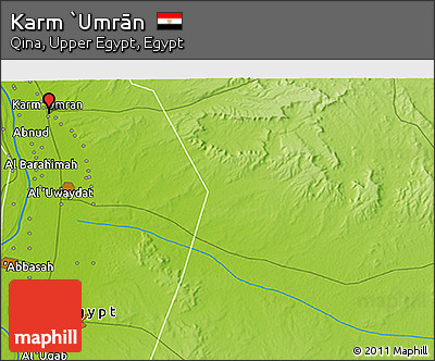 Physical 3D Map of Karm `Umrān