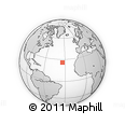 Outline Map of the Area around 25° 51' 37" N, 33° 55' 29" W, rectangular outline