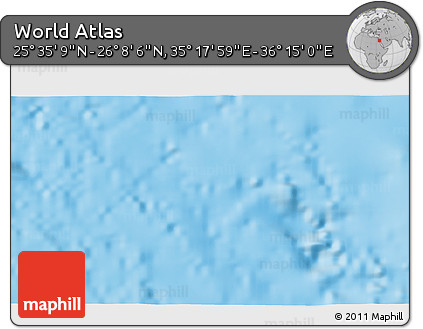 Shaded Relief 3D Map of the Area around 25° 51' 37" N, 35° 46' 29" E