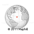 Outline Map of the Area around 25° 51' 37" N, 40° 43' 30" W, rectangular outline