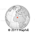 Outline Map of the Area around 25° 51' 37" N, 4° 19' 30" E, rectangular outline