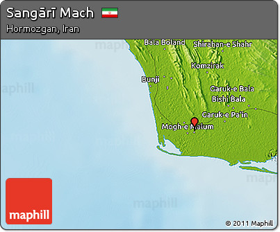 Physical 3D Map of Sangārī Mach