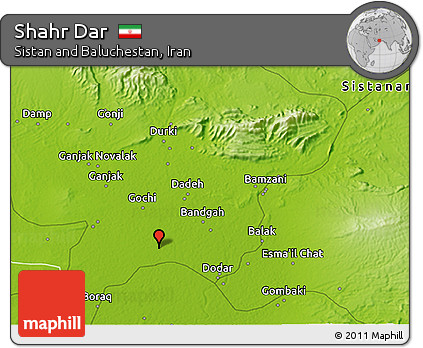 Physical 3D Map of Shahr Dar
