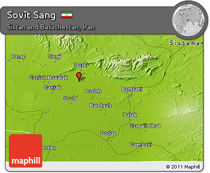 Physical 3D Map of Sovīt Sang