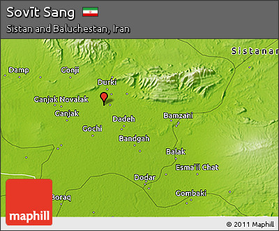 Physical 3D Map of Sovīt Sang