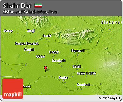 Physical 3D Map of Shahr Dar