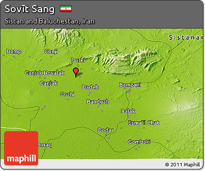 Physical 3D Map of Sovīt Sang