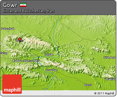Physical 3D Map of Gowr