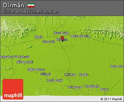 Physical 3D Map of Dīrmān
