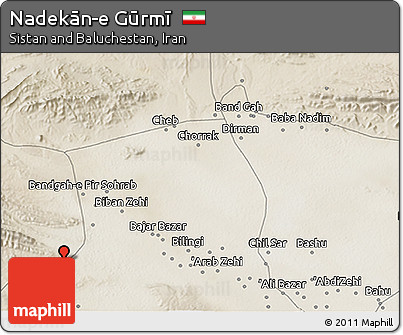 Satellite 3D Map of Nadekān-e Gūrmī