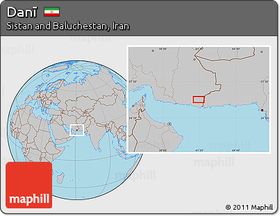 Gray Location Map of Danī