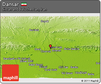 Physical Panoramic Map of Dansar