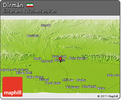 Physical Panoramic Map of Dīrmān