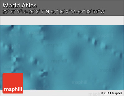 Satellite 3D Map of the Area around 25° 51' 37" N, 61° 7' 30" W