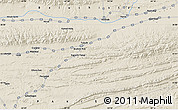 Shaded Relief Map of the area around 25° 51' 37" N, 63° 49' 30" E