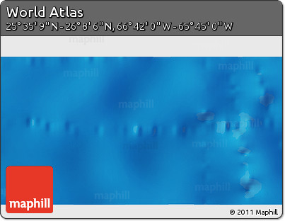 Physical 3D Map of the Area around 25° 51' 37" N, 66° 13' 29" W