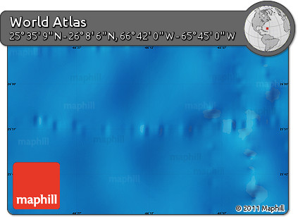 Physical Map of the Area around 25° 51' 37" N, 66° 13' 29" W