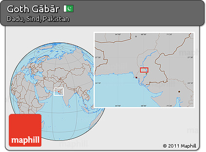 Gray Location Map of Goth Gābār