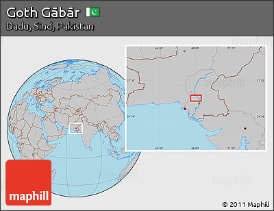Gray Location Map of Goth Gābār