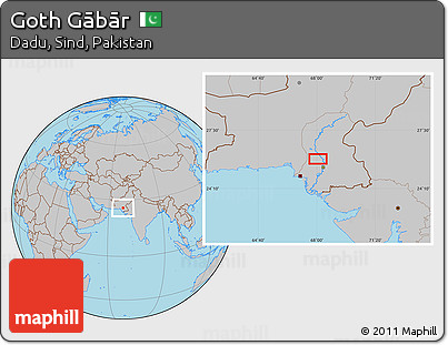 Gray Location Map of Goth Gābār
