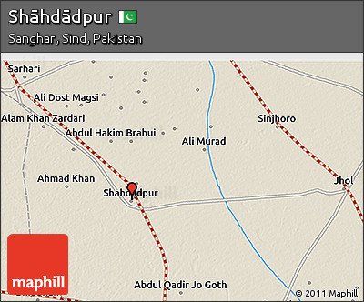 Shaded Relief 3D Map of Shāhdādpur