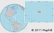 Gray Location Map of the area around 25° 51' 37" N, 69° 37' 30" W