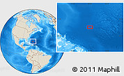 Shaded Relief Location Map of the area around 25° 51' 37" N, 69° 37' 30" W